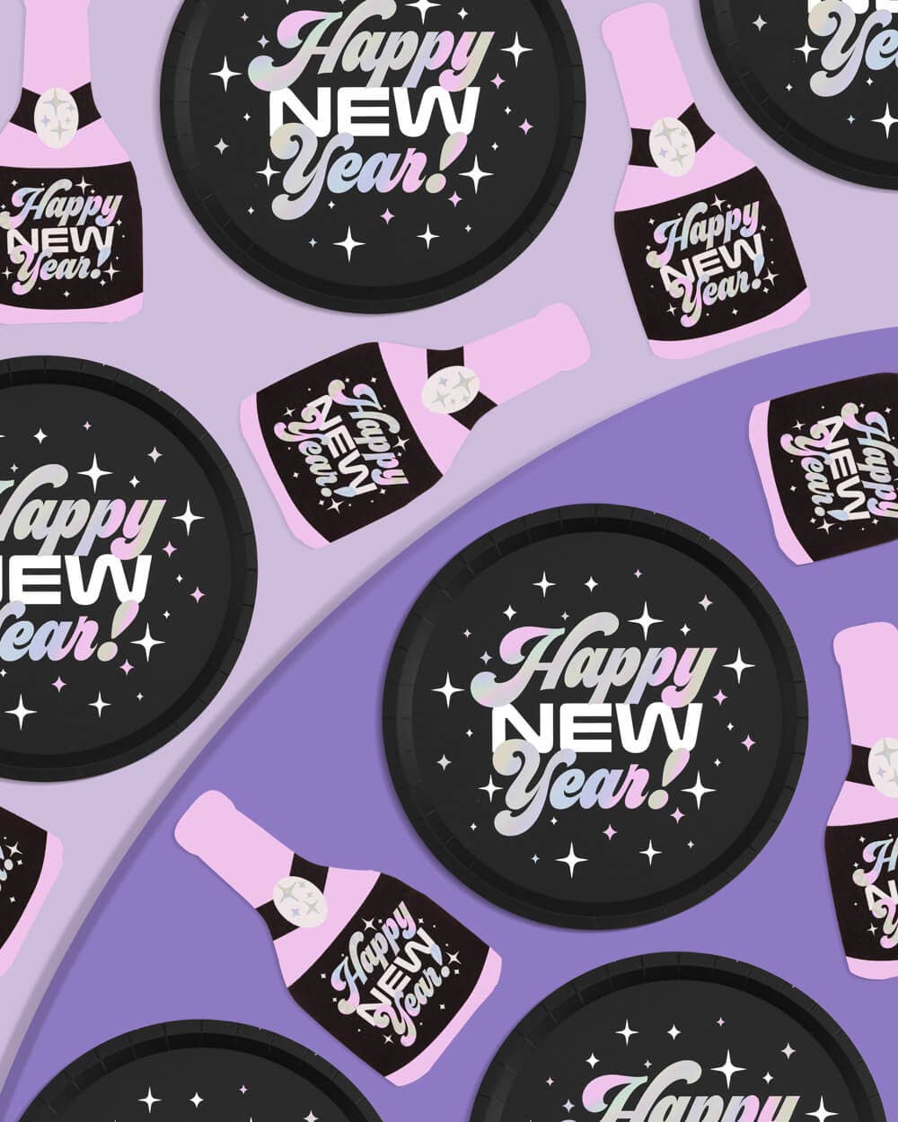 2024 NYE Foil Party Plates 10ct