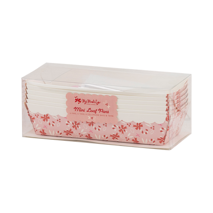 Candy Cane Bows Loaf Pan Set 6ct