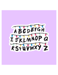 Alphabet Lights Stranger Things Inspired Sticker