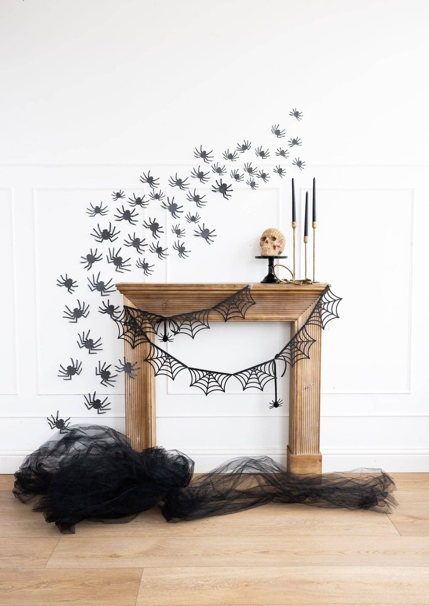Glittered Wall Décor Spiders 50ct