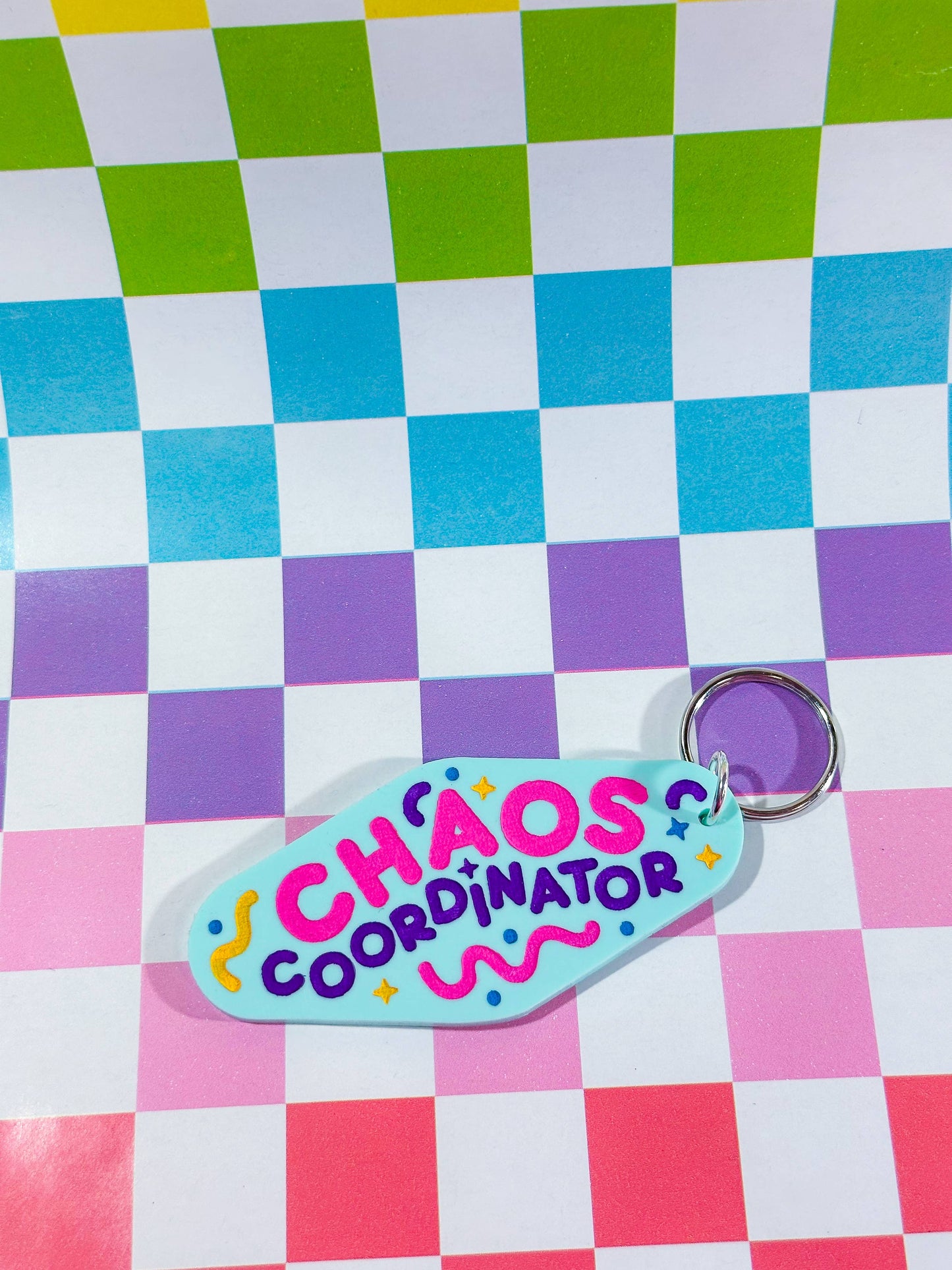 Chaos Coordinator - Laser Cut & Hand Painted Keychain!