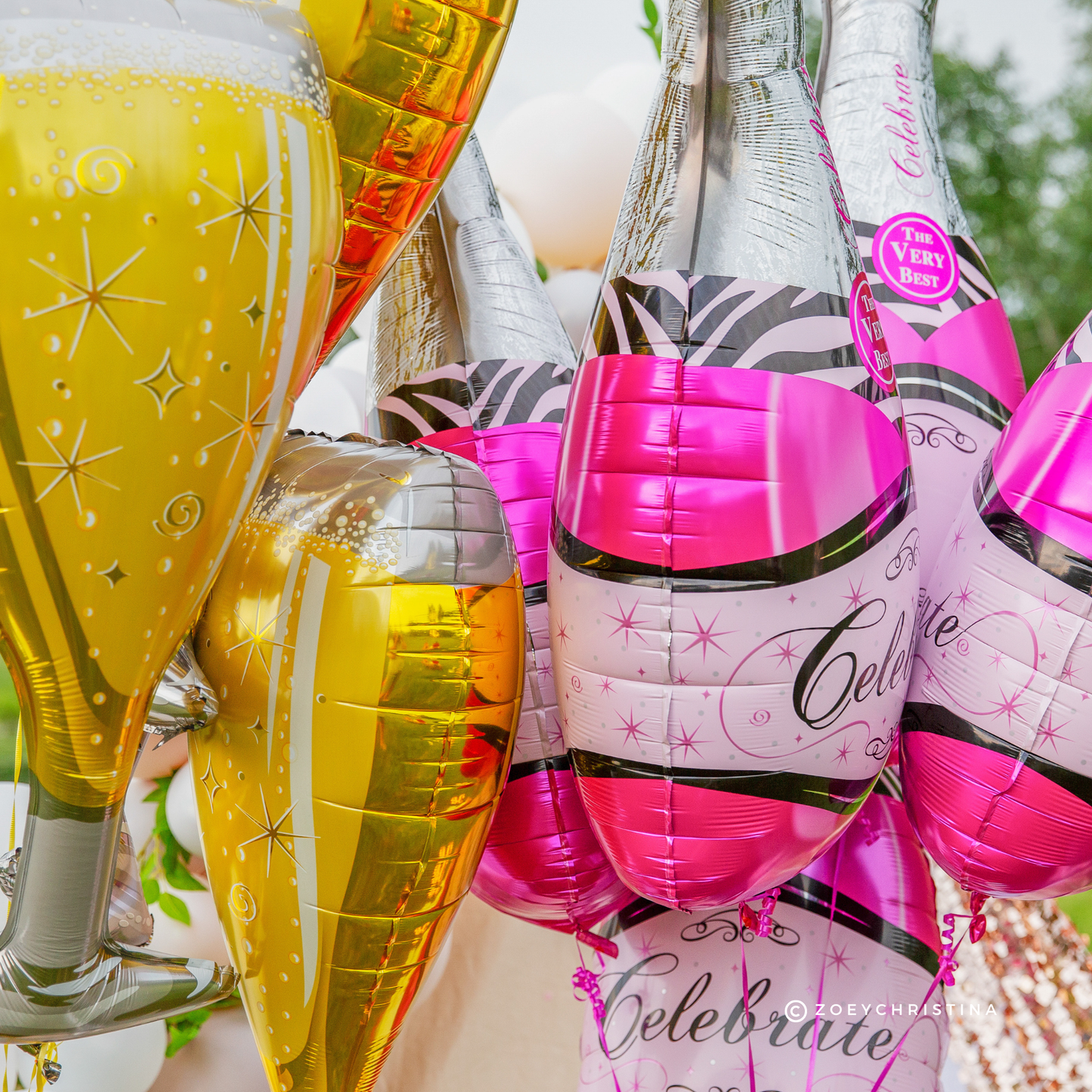 Pink Wine Bottle foil Balloon