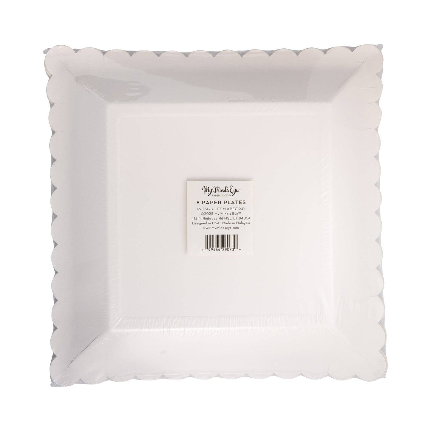 Large Red Star Plate 8ct