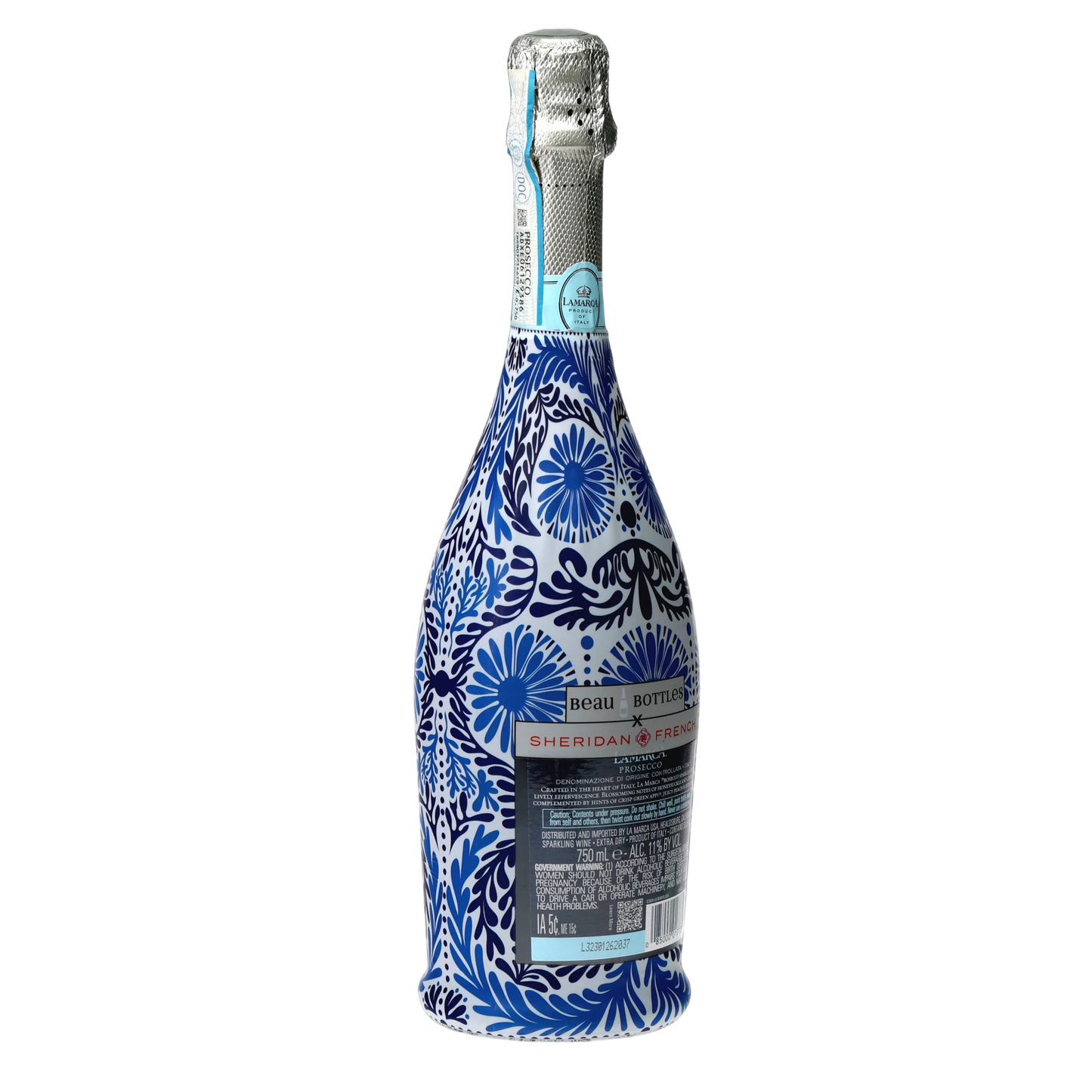 Beau Bottle x Sheridan French Collection - Navy Jardin - Prosecco Collection