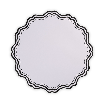 Black & White Fancy Placemats 12ct
