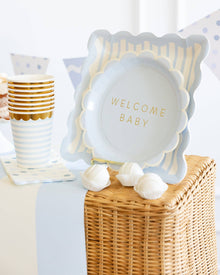 Baby Blue Polka Dot Dinner Napkins 24ct