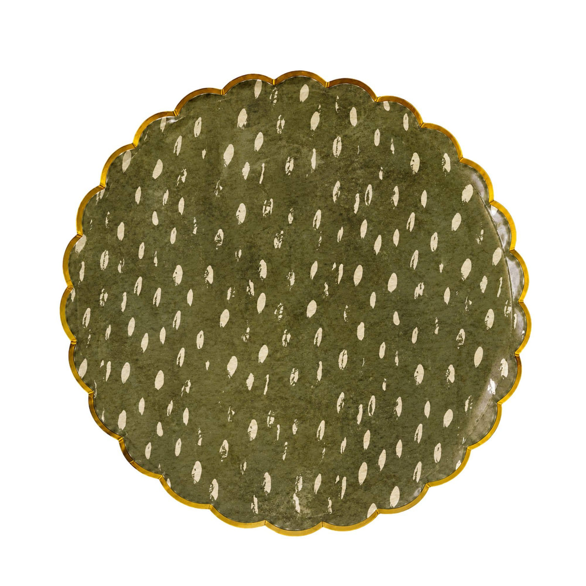 Dapple Dot 10" Large Plate - Olive