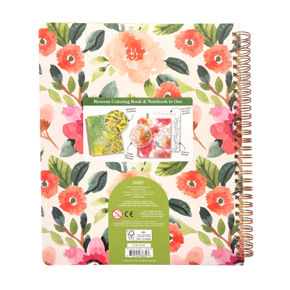 Artful Notes Reverse Coloring Book and Notebook - Wildscape
