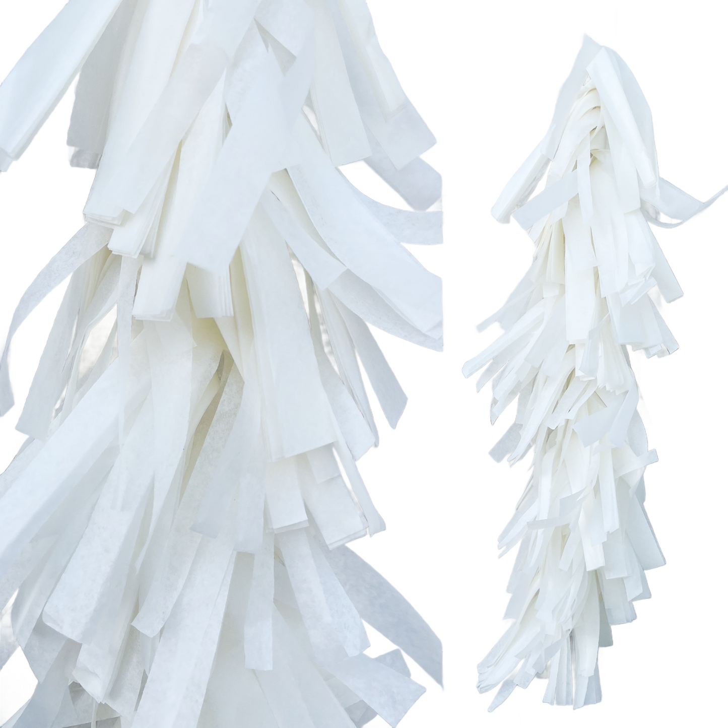 Fringed Tissue Balloon Tassel ( Solid Colors)