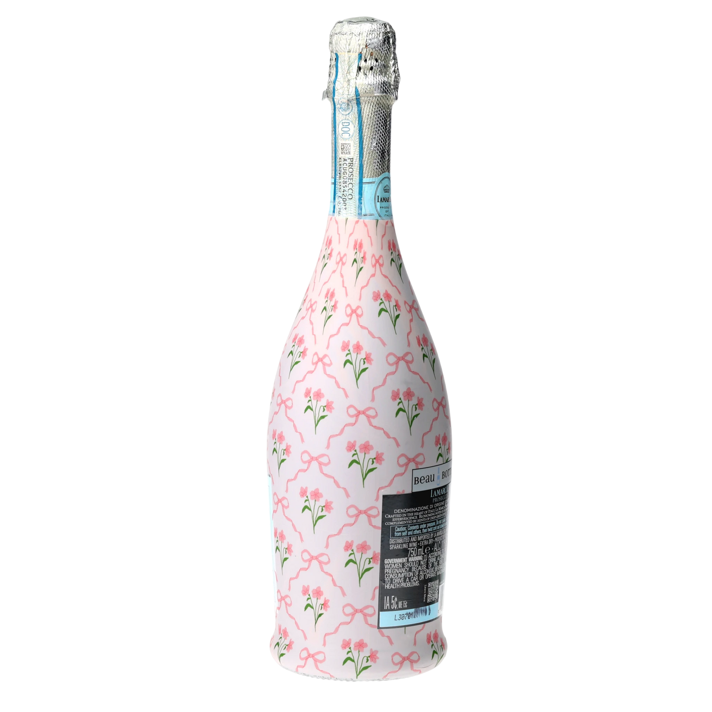 Beau Bottle Pink Bows and Blossoms - Prosecco Collection