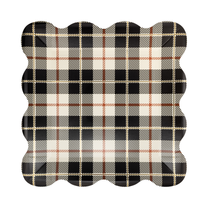 Black Fall Plaid 10" Plate