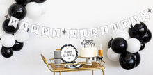 Black Happy Birthday Paper Plate