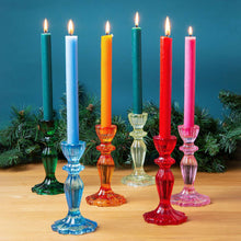 Red Glass Candle Holder