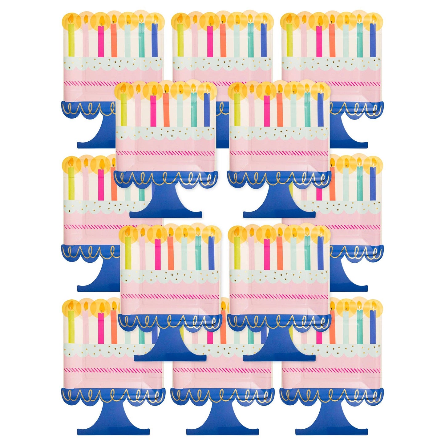 Cake Shaped Paper Plates 12ct