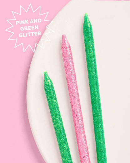 Wicked Emerald City Glitter Candles 10ct
