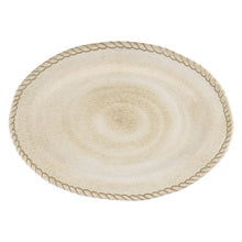 Rope 19" Melamine Platter, Sand