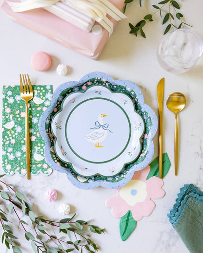 Goose Pattern Dinner Napkins 24ct