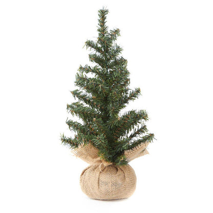 12" Artificial Pine Trees with Burlap Base
