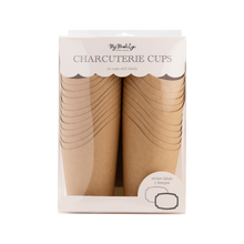 Kraft Charcuterie Cups with sticker labels (24ct)