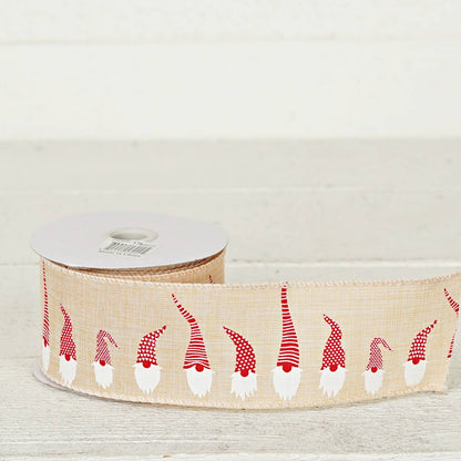 Wired Ribbon-Holiday Gnome Family