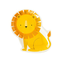 Safari Lion Shaped Paper Plates 8ct