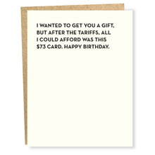 Tariffs Card
