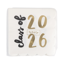 Foiled Class of 2026 Scallop Cocktail Napkin (18 ct)