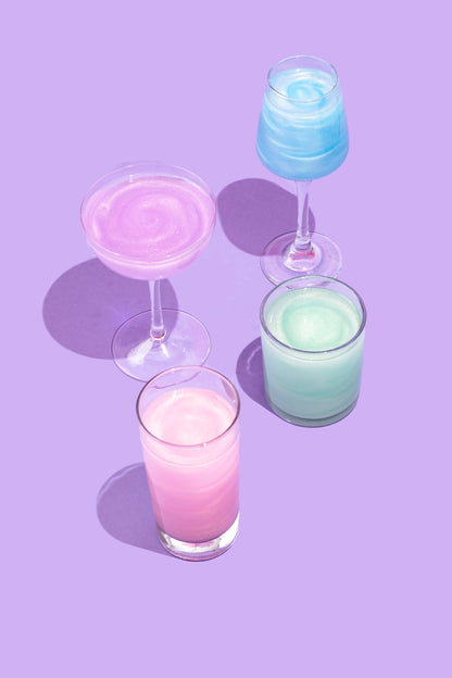 Iridescent Cotton Candy Drink Glitter Bombs