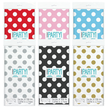 Dots Rectangular Plastic Table Cover 54in x 108in