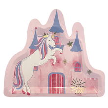 Unicorn Dreams Come True Castle 10.5in Dinner Plates 8ct