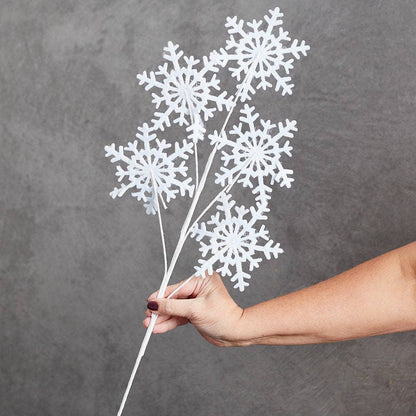 34" Winter Snowflake Stems (Pack of 12)