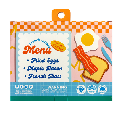 Brunch Bunch Breakfast Erasers - Set of 6