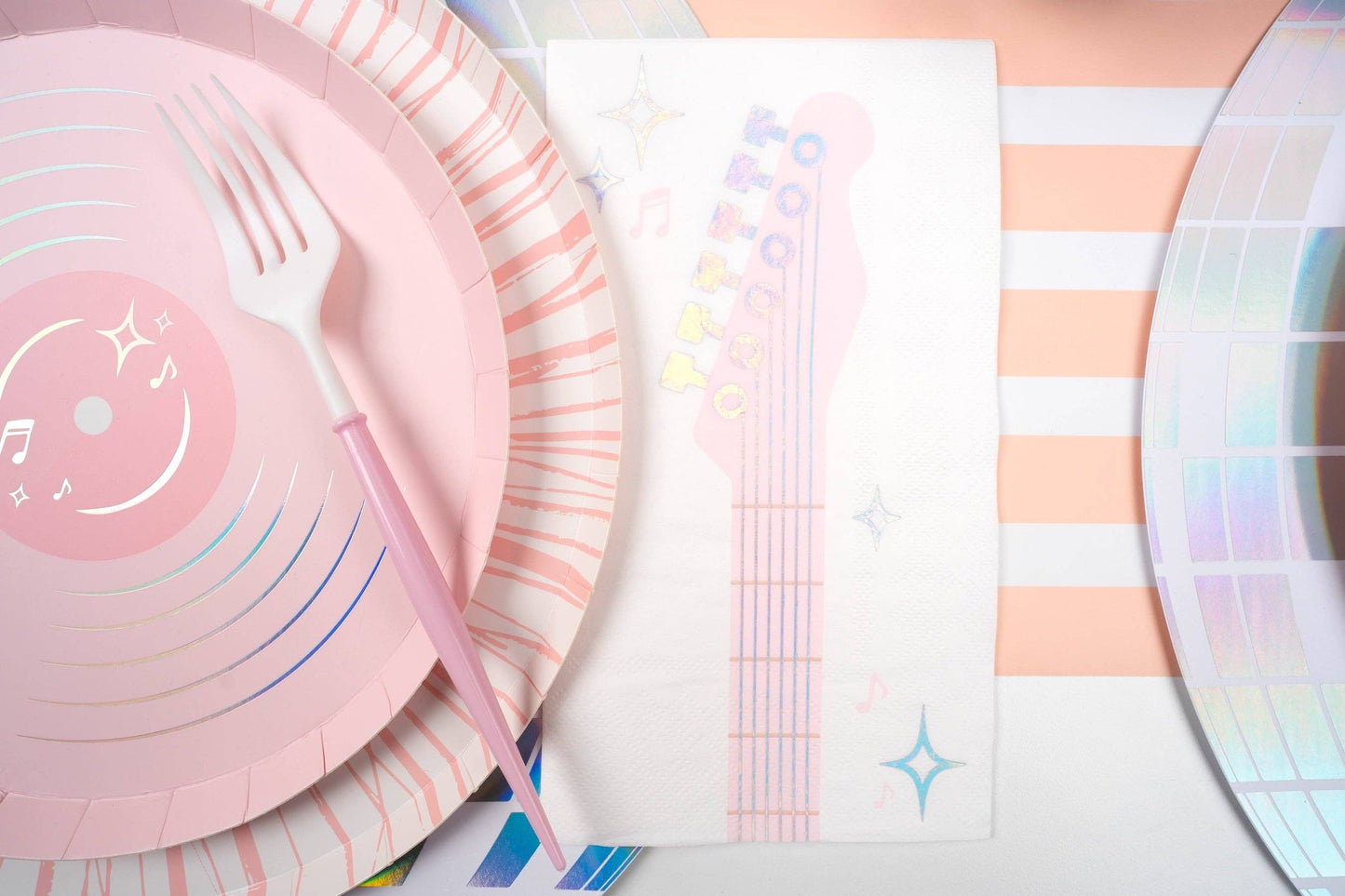 Pop Star Dance Party Vinyl Record Dessert Plates 8ct