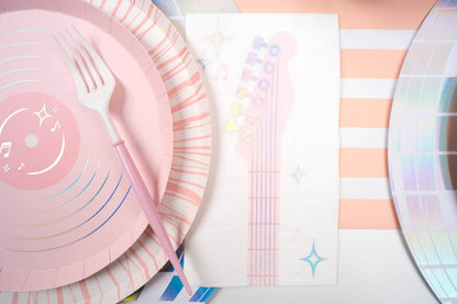 Pop Star Dance Party Vinyl Record Dessert Plates 8ct