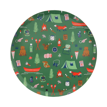 Camp Explorer Camp Pattern Large Plates