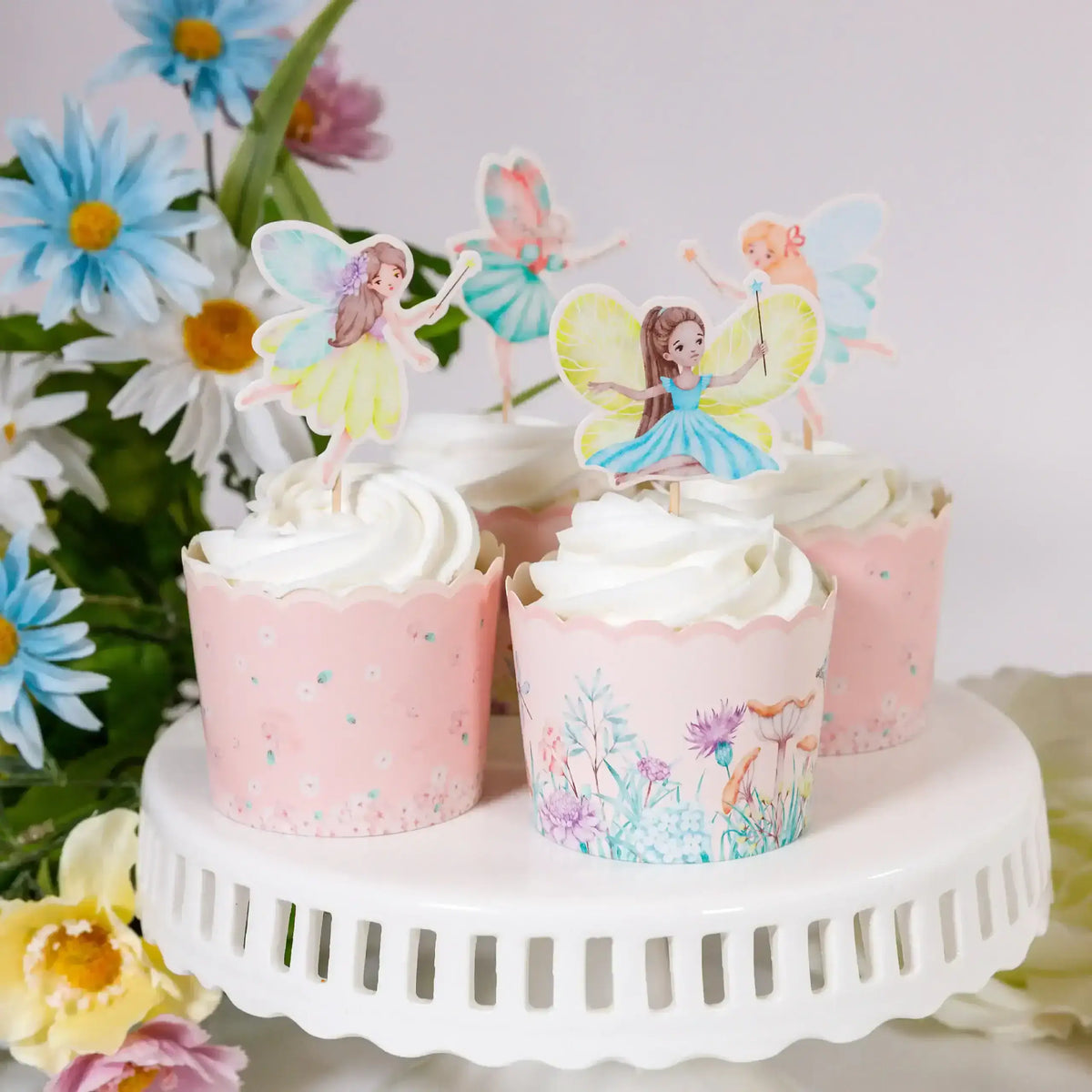 Fairy Garden Cupcake Kit – Baking Cups & Toppers