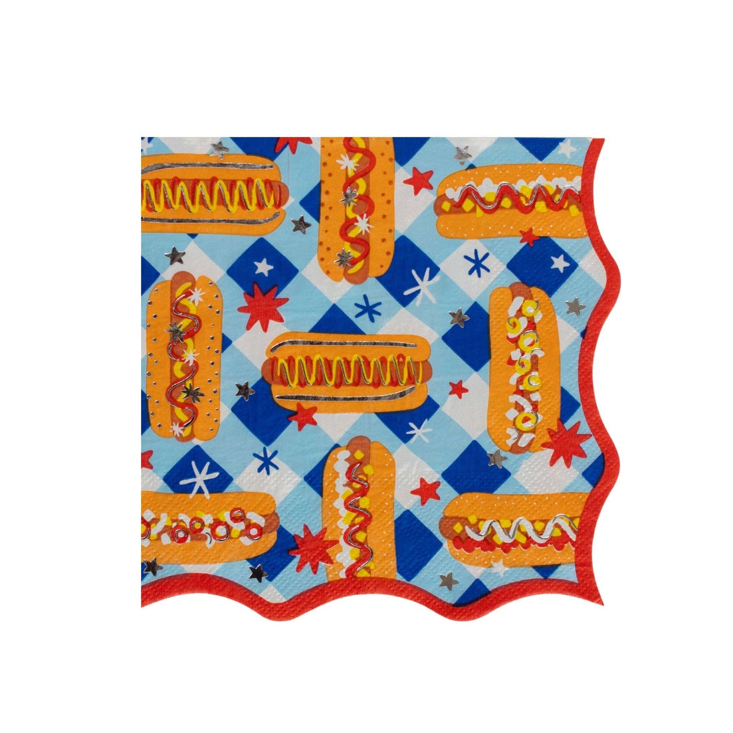 Patriotic Hot Dog Large Napkins