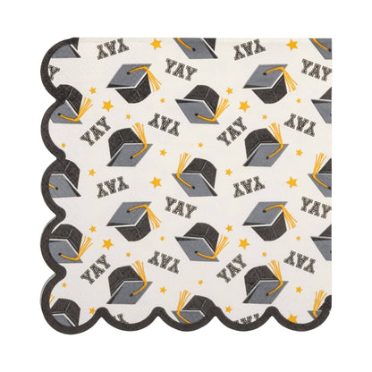 Yay Cap Pattern Cocktail Napkins 18ct