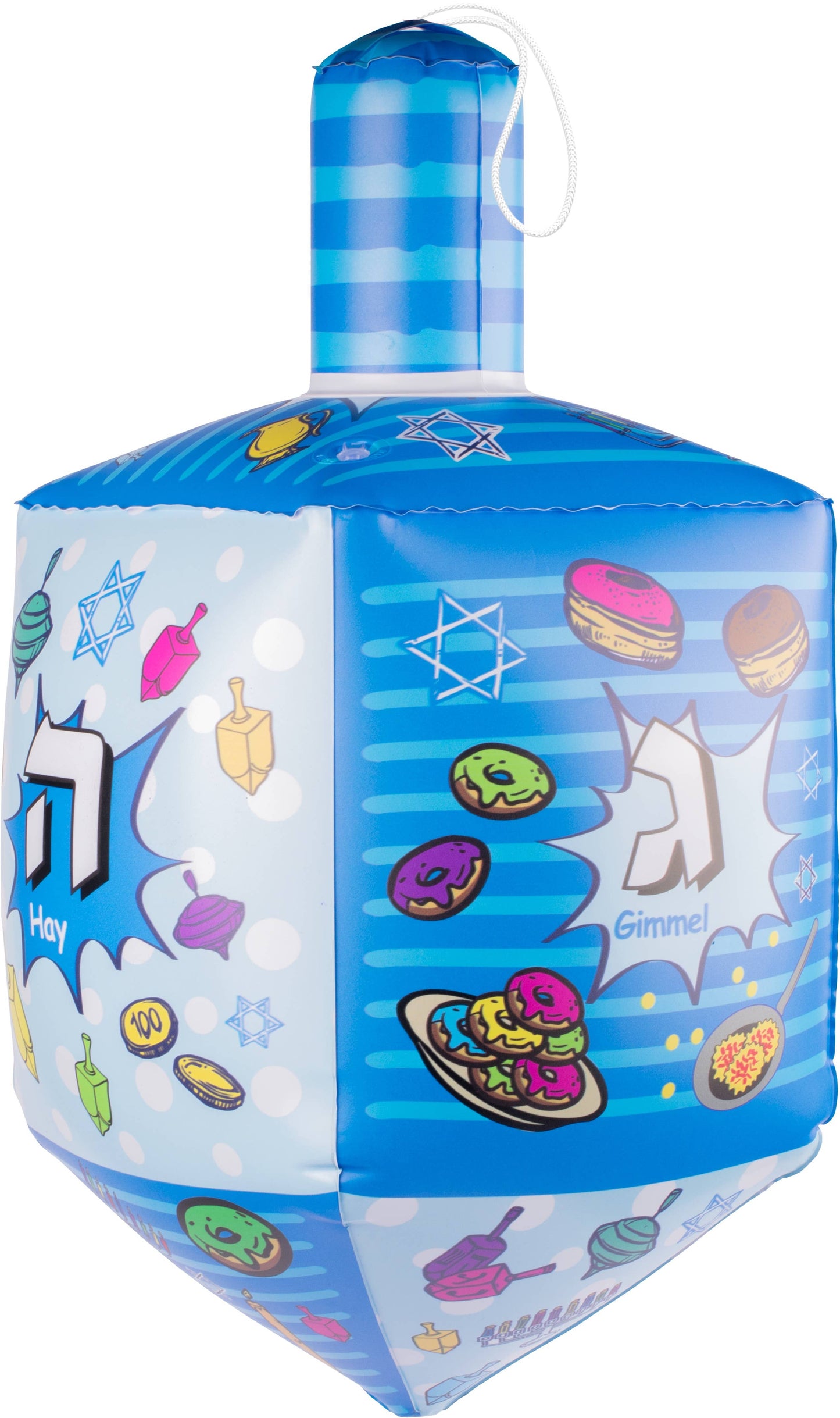 Inflatable Dreidel - Blue & White