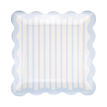 Blue Striped 10in Plates 8ct