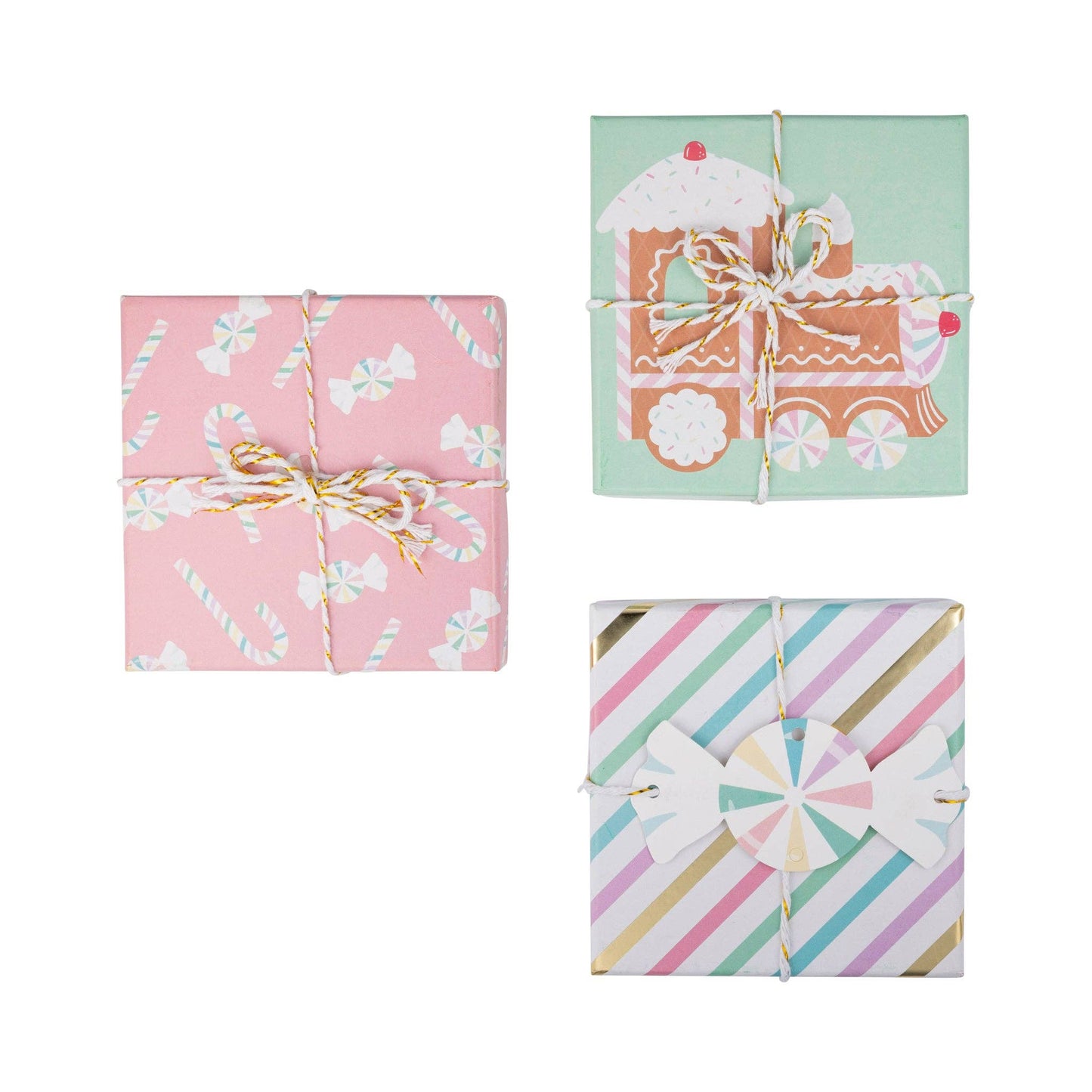 Gingerbread Train Gift Card Holder Box Set 3ct