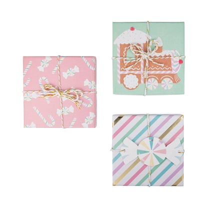 Gingerbread Train Gift Card Holder Box Set 3ct