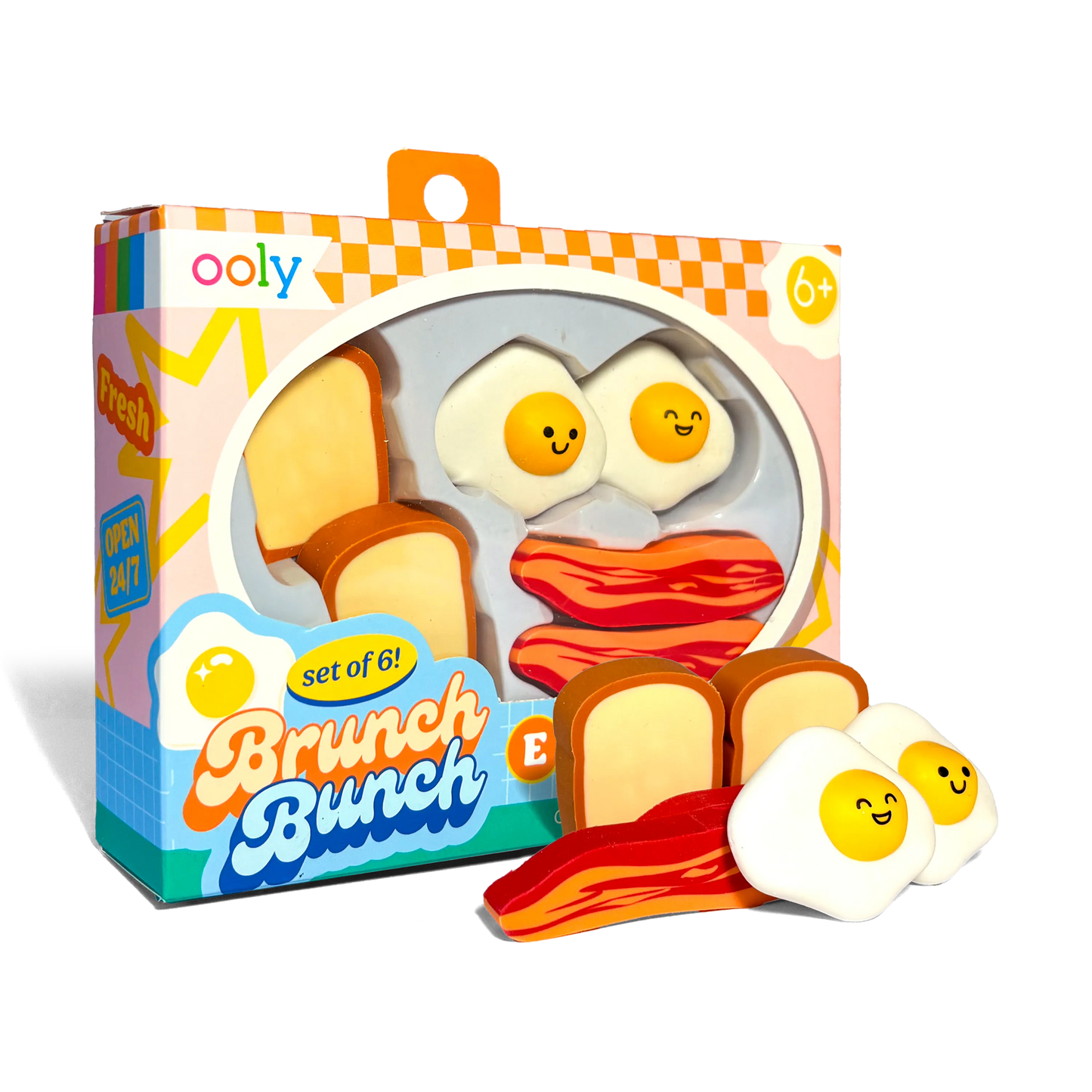 Brunch Bunch Breakfast Erasers - Set of 6