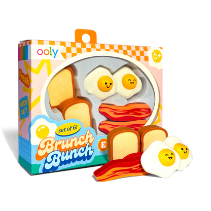 Brunch Bunch Breakfast Erasers - Set of 6