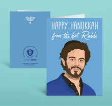 Hot Rabbi Hanukkah Greeting card