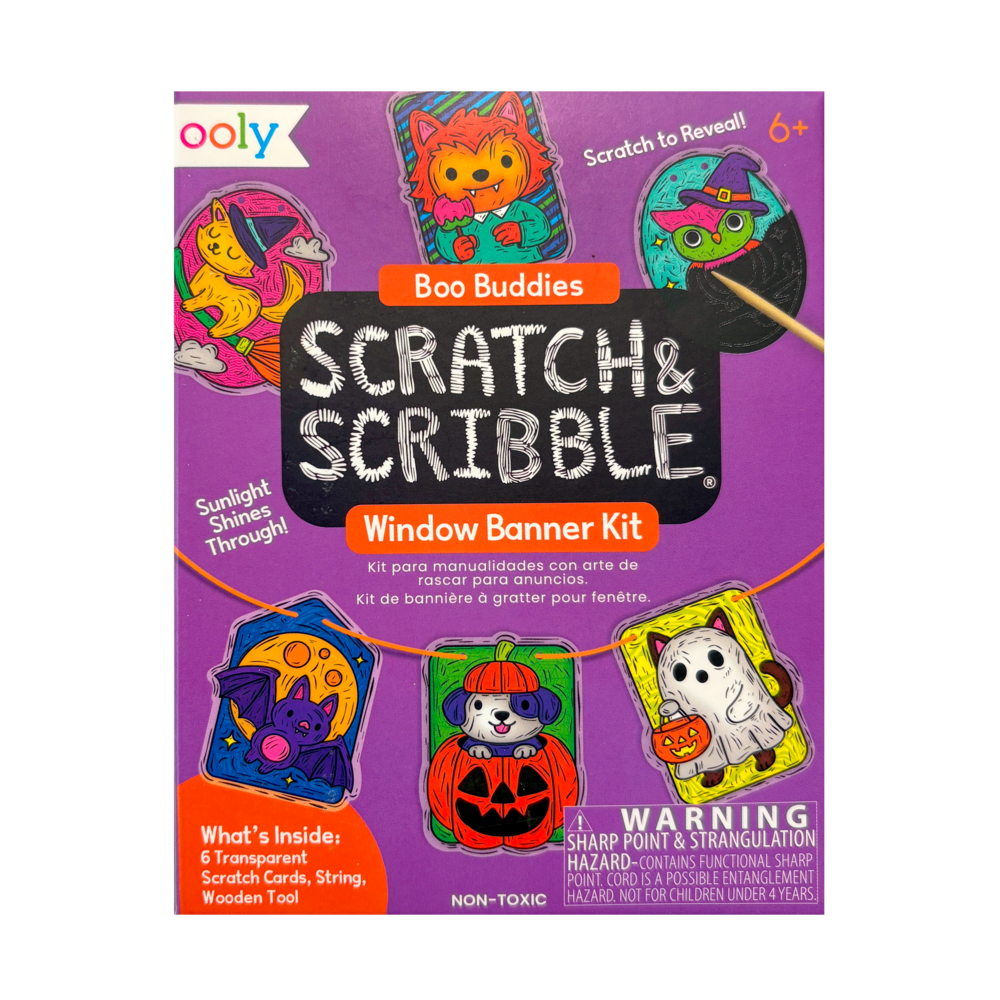 Mini Scratch & Scribble Window Banner Kit - Boo Buddies