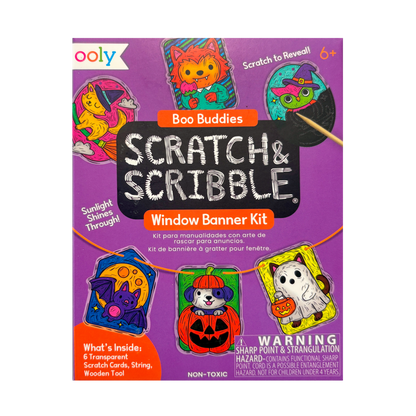 Mini Scratch & Scribble Window Banner Kit - Boo Buddies