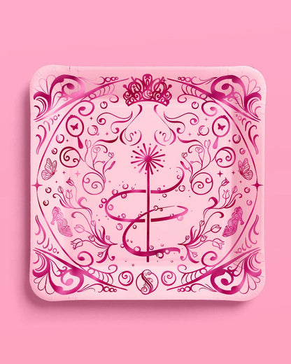 Pink and Green Witch Plates 12ct