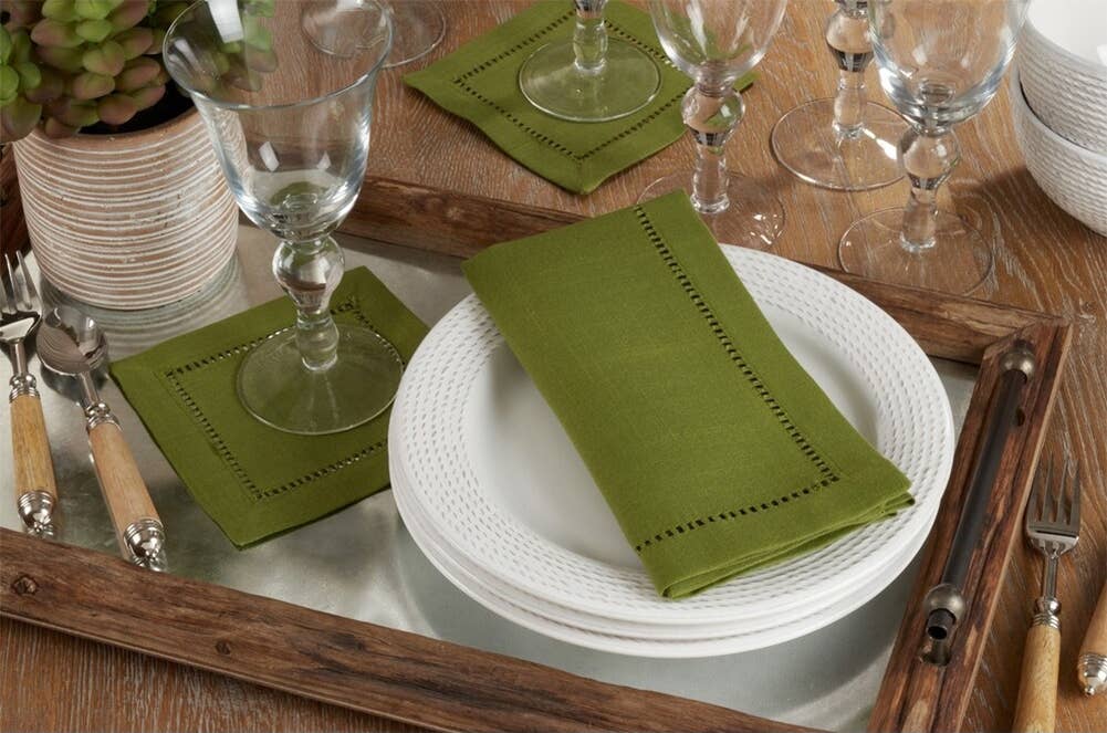 Hemstitch Border 18-Inch Dinner Napkin