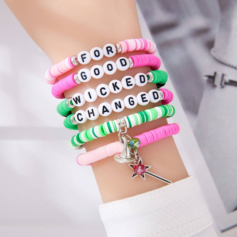 FOR GOOD WICKED CHANGED Beaded Bracelet 6pcs set
